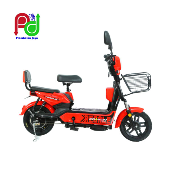 Sepeda listrik Edison Regale 2024 warna merah hitam ban 14 inchi di Kudus