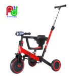 Balance Bike PMB Iora T31 3 in 1 4 Roda tiga balance bike Nuwa Iora T32 warna merah dorongan pengaman dada