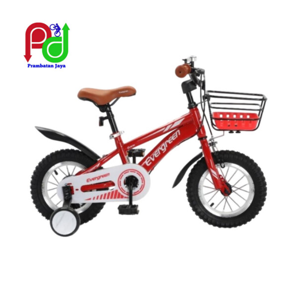 Sepeda BMX Evergreen Vintage 12 Inchi warna merah di Pati