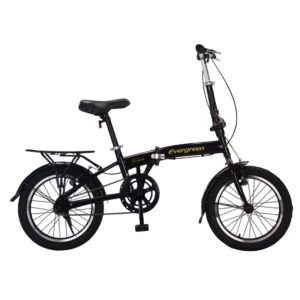 Sepeda lipat Evergreen di Kudus ukuran 16 Inchi single speed 2026 warna hitam