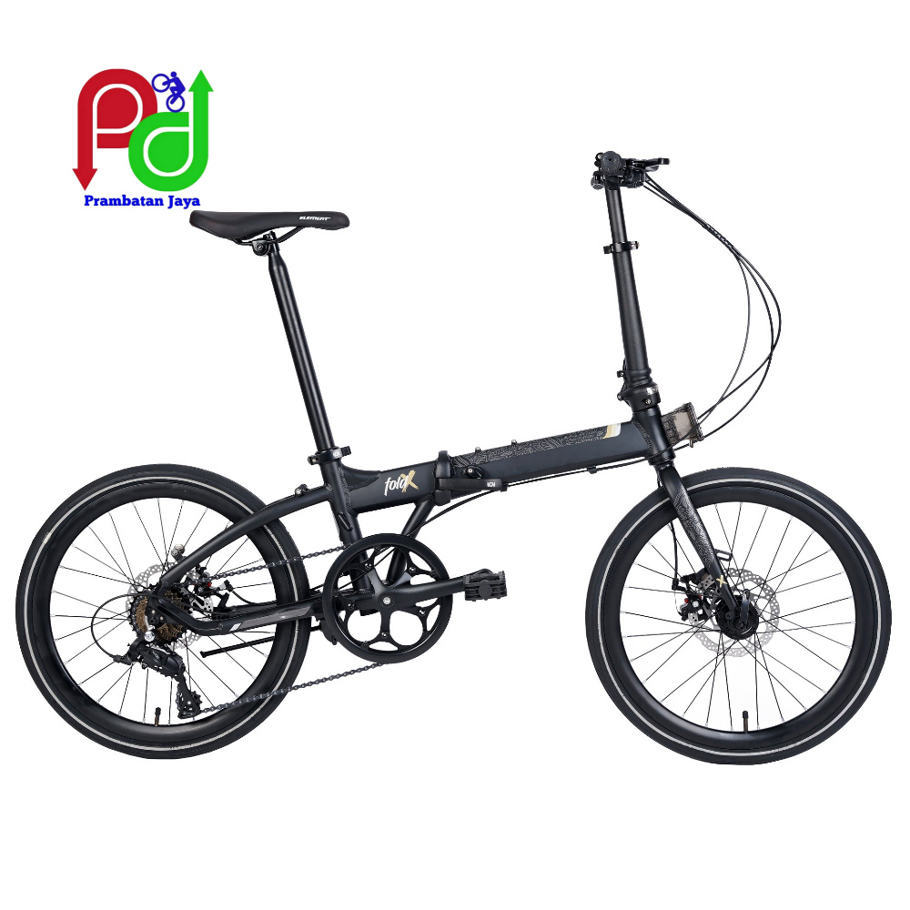 Sepeda lipat FoldX X9 di Kudus warna hitam 8 speed 20 Inchi