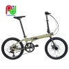 Sepeda lipat FoldX X9 di Kudus warna hijau 8 speed 20 Inchi