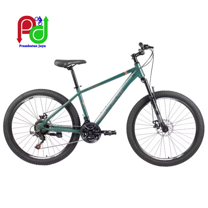 Sepeda gunung Coyote 26 warna hijau di Kudus 3x7 speed tampak samping